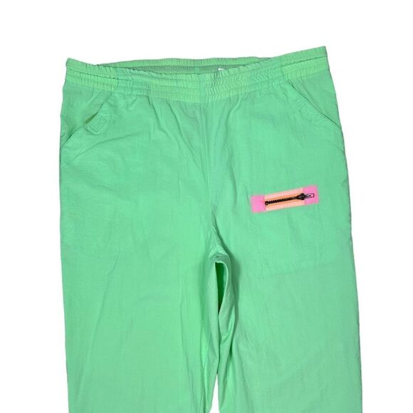 Recreation Mens Y2K Mint Green Nylon Vintage Windbreaker Jogger Pant - Picture 3 of 9
